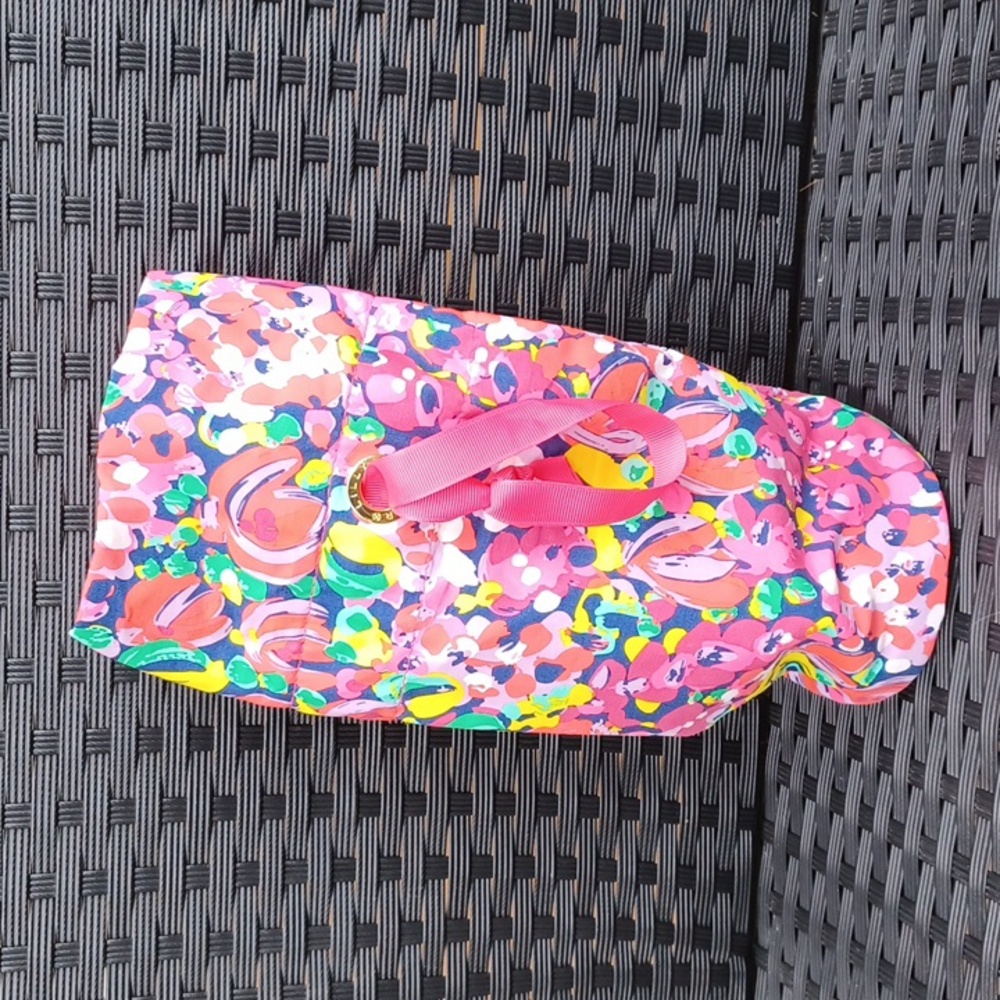 LILLY PULITZER Floral Wine Sack Sz OS